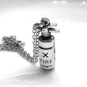 Fire Extinguisher Charm Necklace